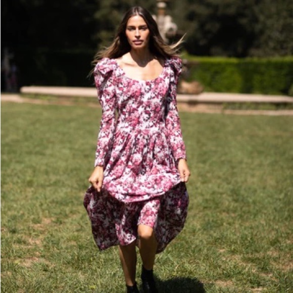 Damaris Bailey Dresses & Skirts - Tuckernuck Damaris Bailey Elisabeth Floral Puff Sleeve Dress New Size Large